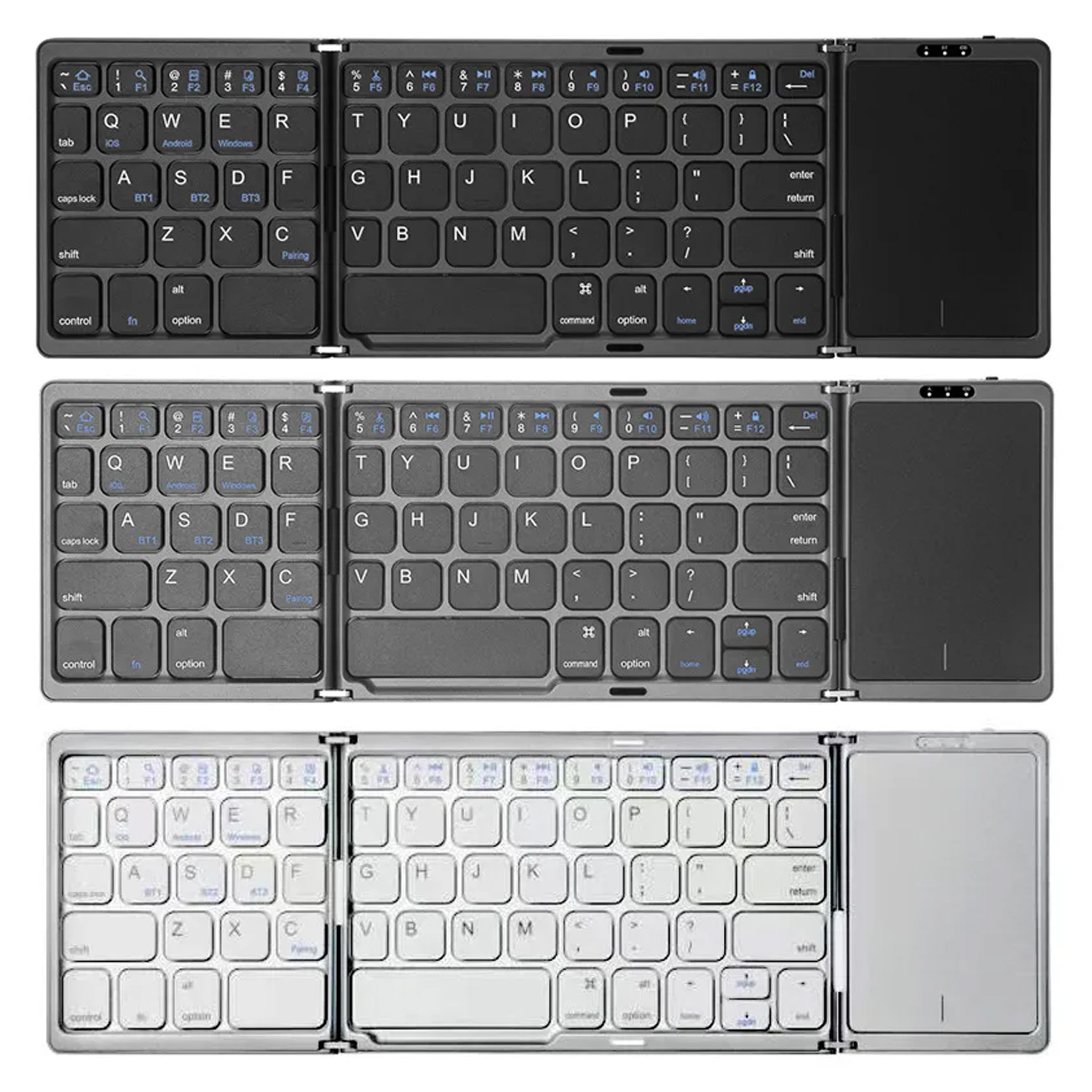 Android Tablet Gaming Accessories - Teclado Bluetooth Plegable en 3 Partes