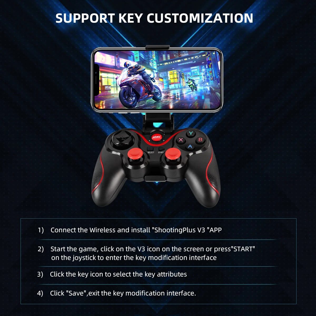 GAMINJA-mando inalámbrico con  - Android Tablet Gaming Accessories reseña y precio