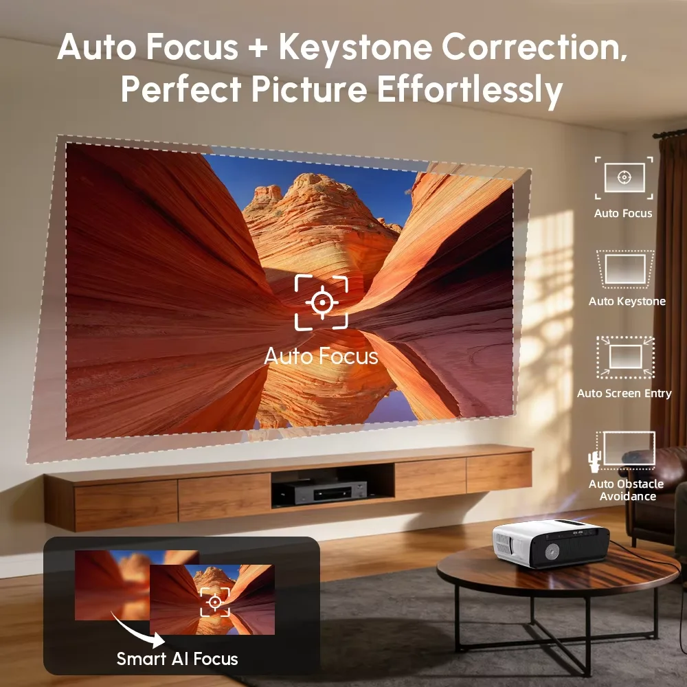 Proyector NewA9S 4k con Enfoqu - Android Tablet Gaming Accessories reseña y precio